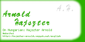 arnold hajszter business card